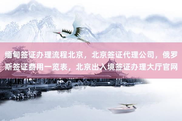 缅甸签证办理流程北京，北京签证代理公司，俄罗斯签证费用一览表，北京出入境签证办理大厅官网